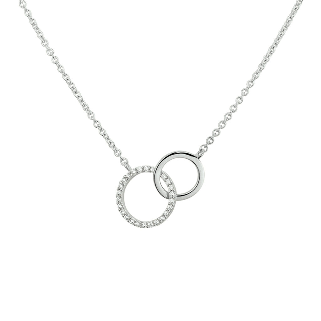 collier rondjes zirkonia 42 + 3 cm