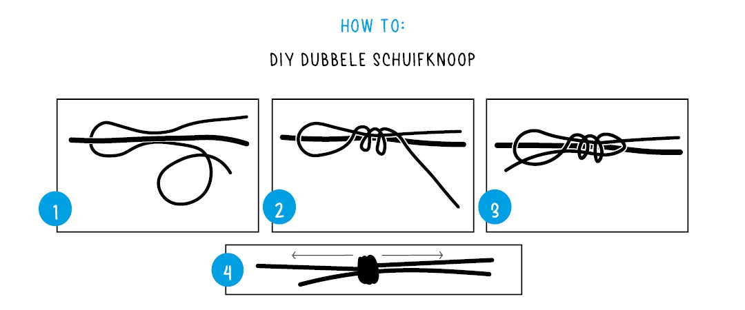 Blog Dubbele knoop maken met een satijnen koord