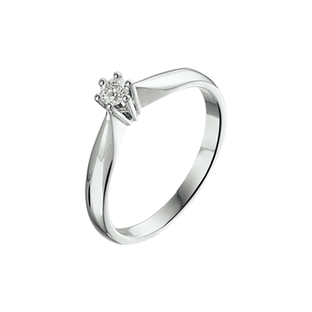 ring diamant 0.10ct h si