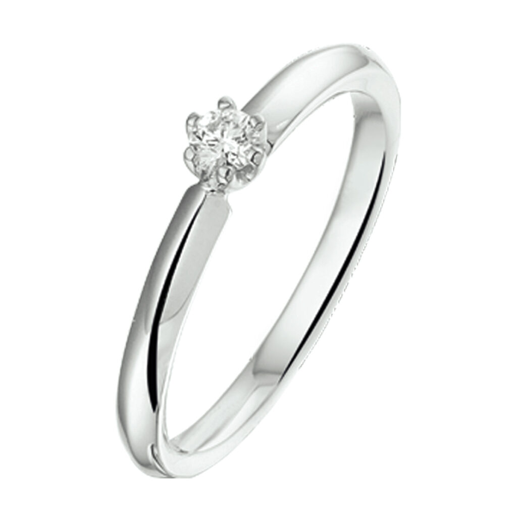 ring diamant 0.10ct h si