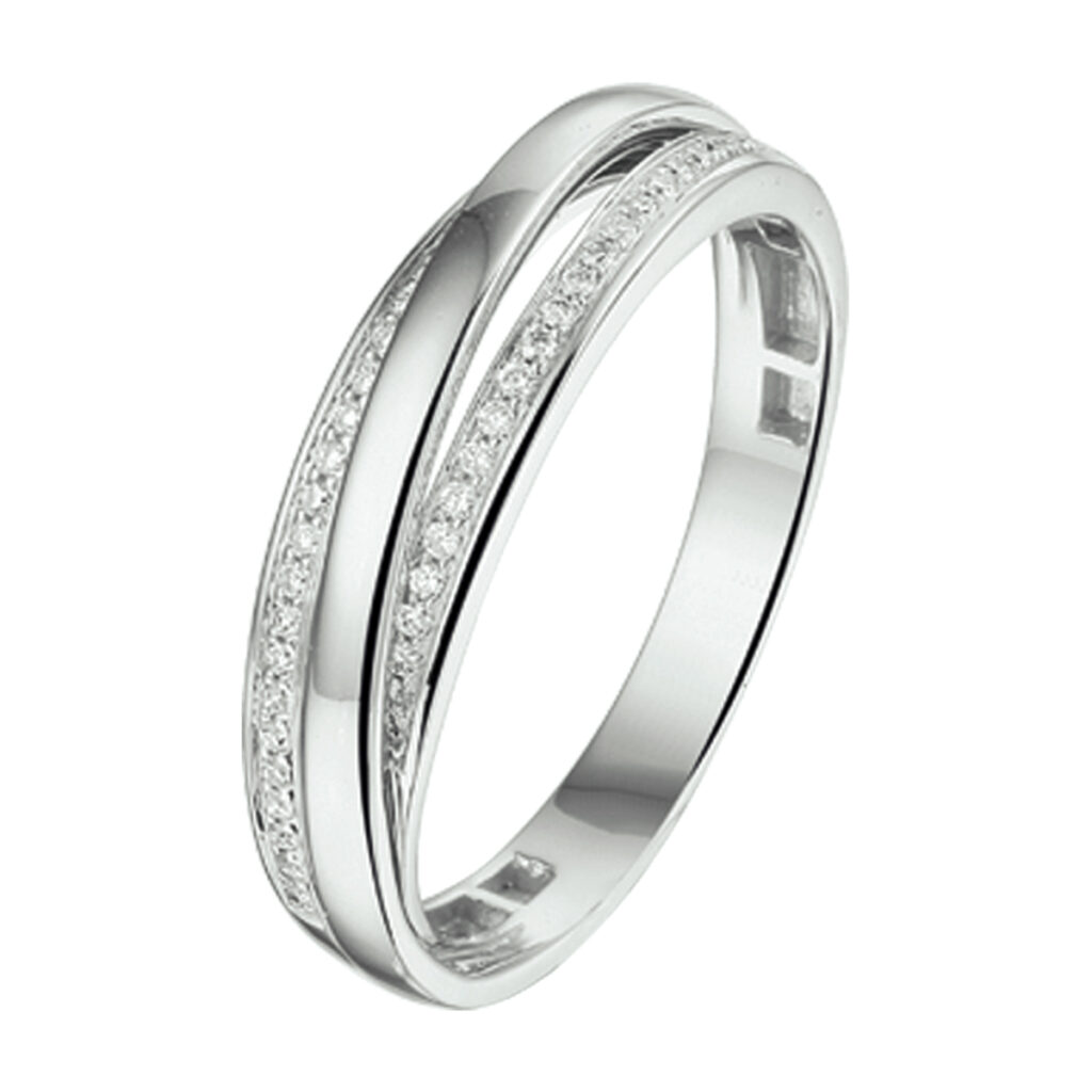 ring diamant 0.11ct h si