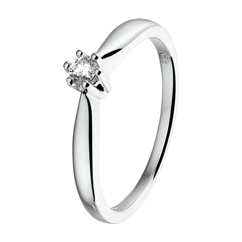 ring diamant 0.08ct h si