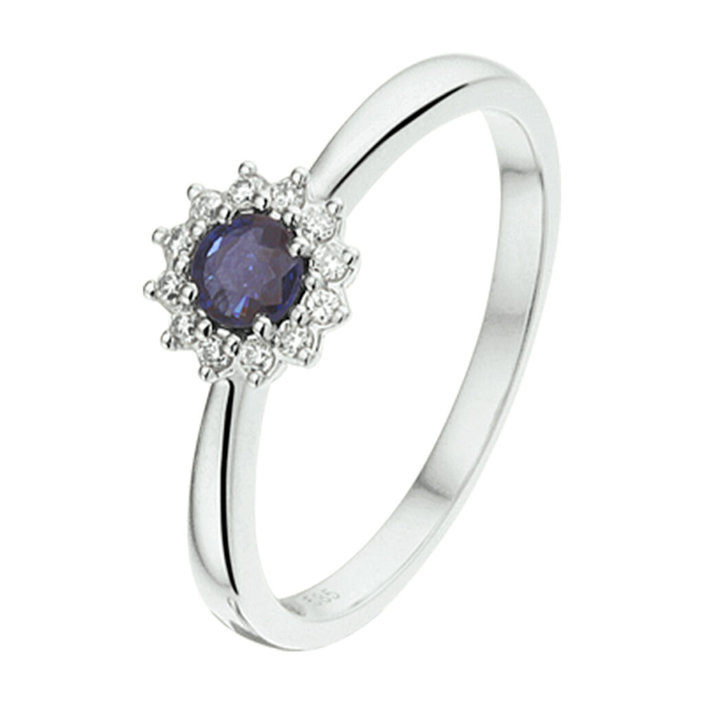 ring saffier en diamant 0.09ct h p1