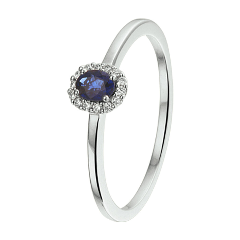 ring saffier en diamant 0.05ct h si