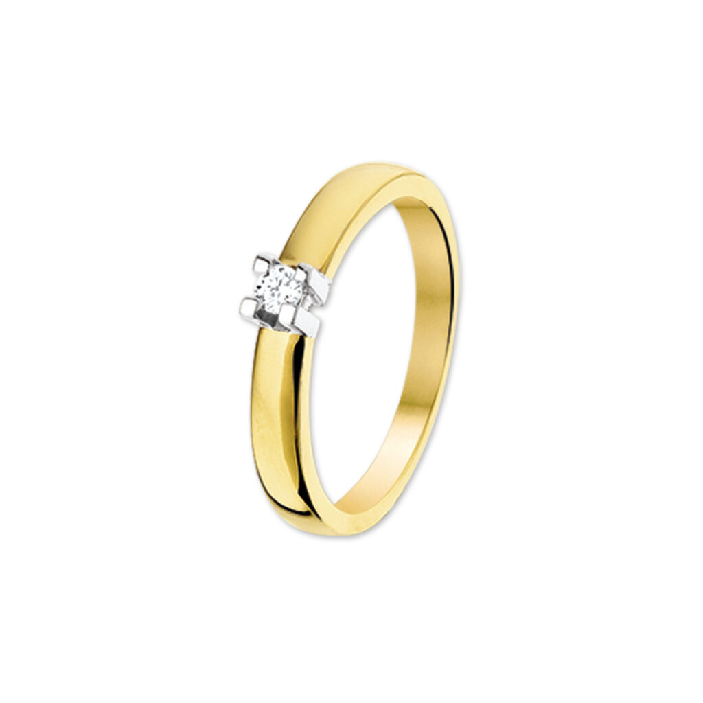 ring diamant 0.10ct h si