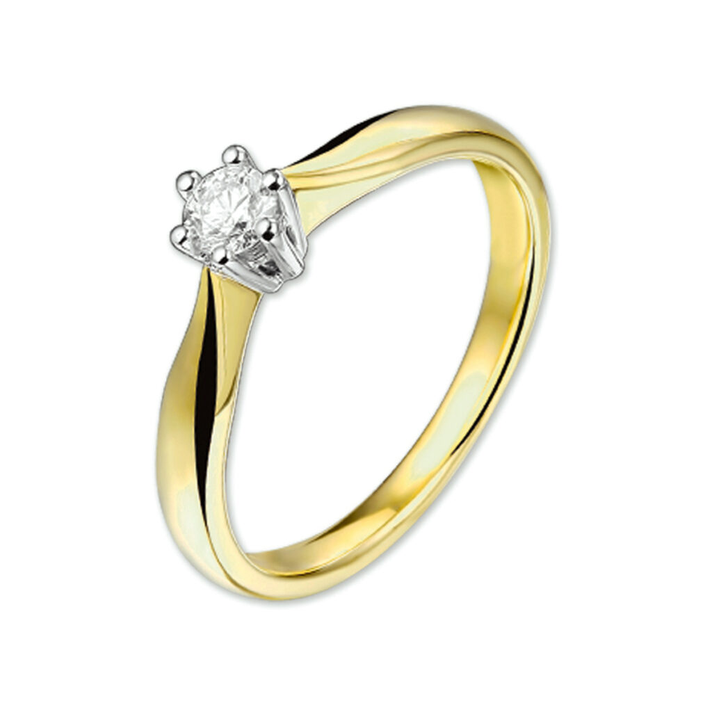 ring diamant 0.20ct h si