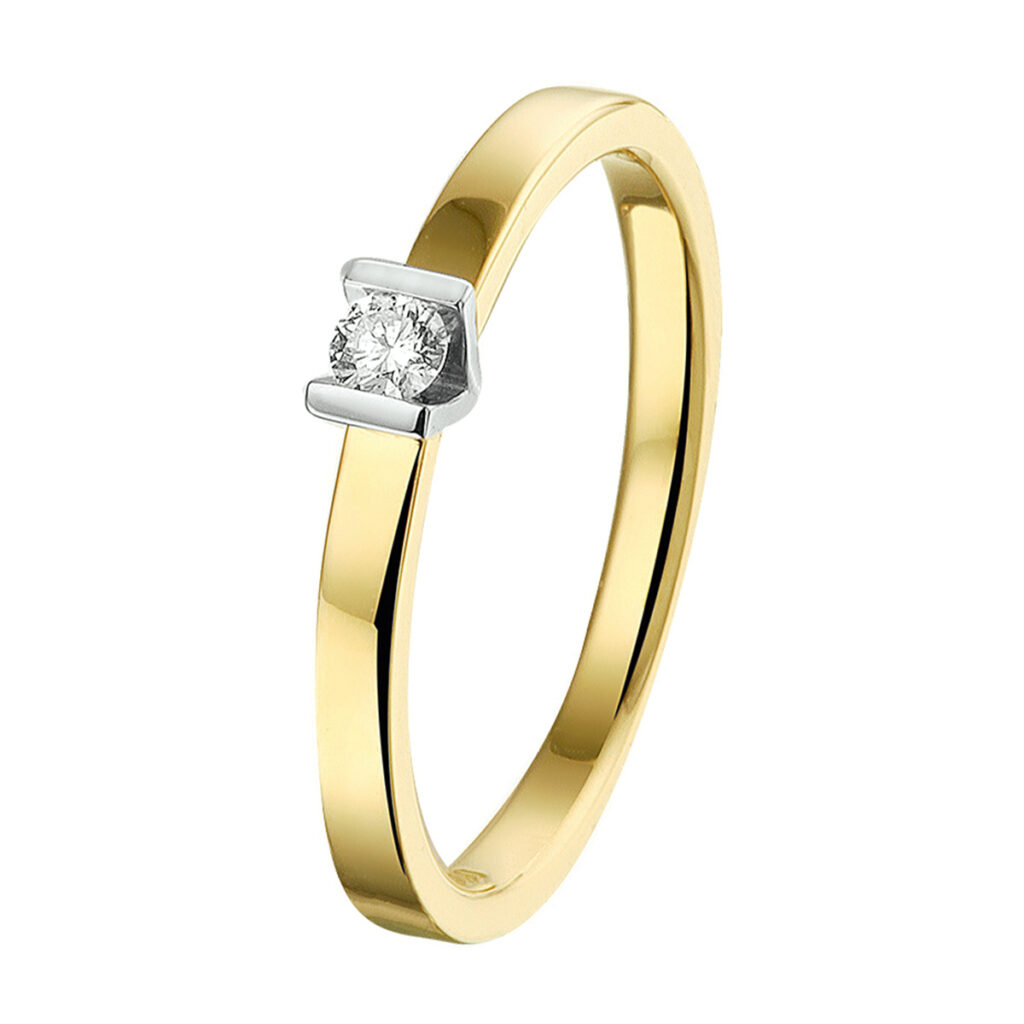 ring diamant 0.075ct h si