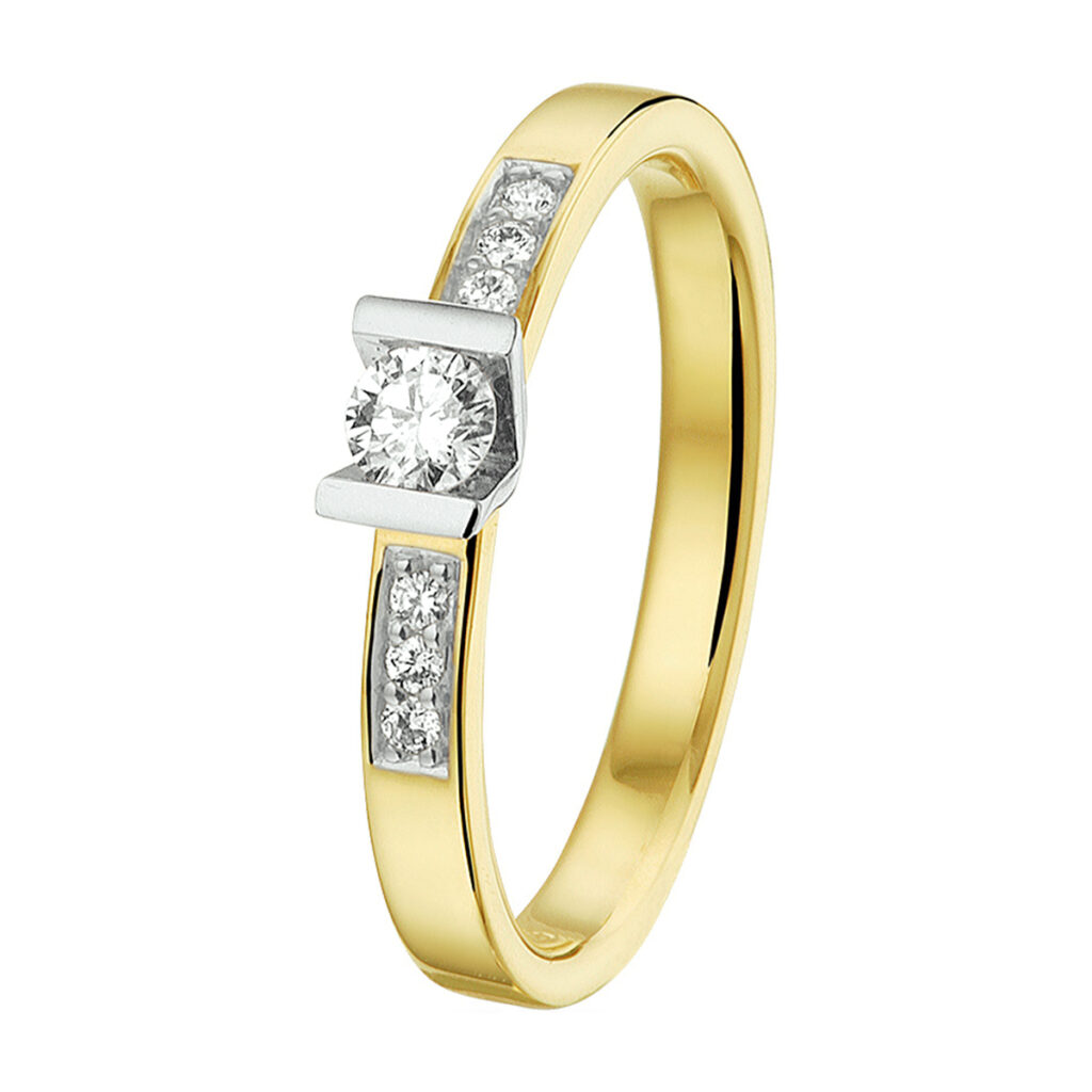 ring diamant 0.20ct h si