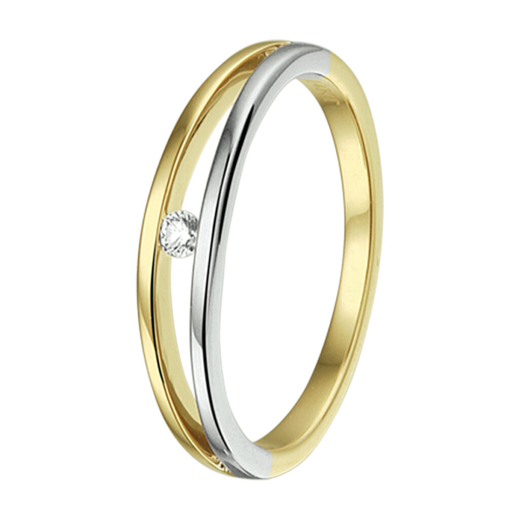 ring diamant 0.03ct h si