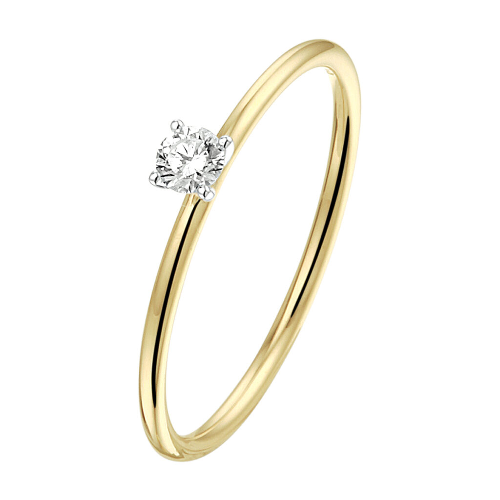 ring diamant 0.10ct h si