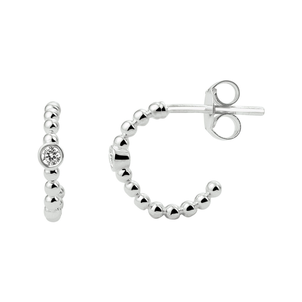 stekeroorringen bolletjes zirkonia