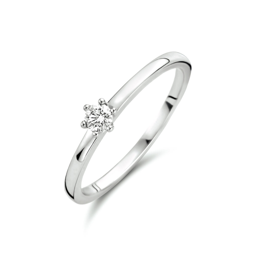 ring diamant 0.10ct h si