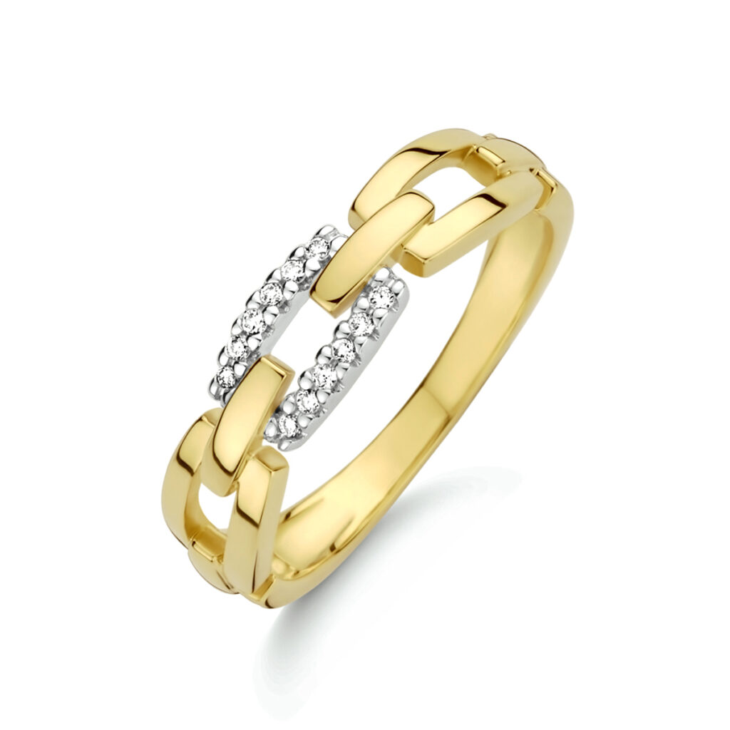ring schakel diamant 0.05ct h si