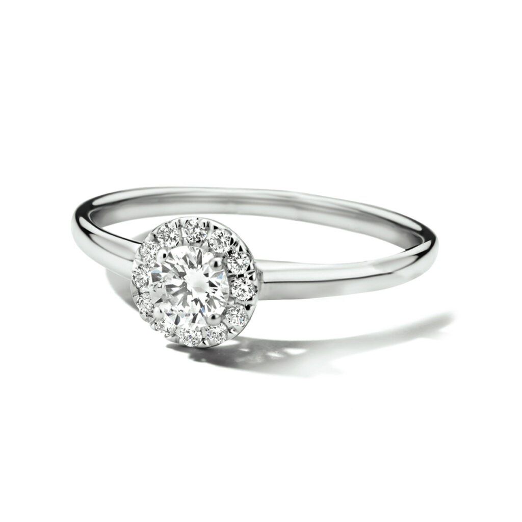 ring lab grown diamant 0.33ct h si halo