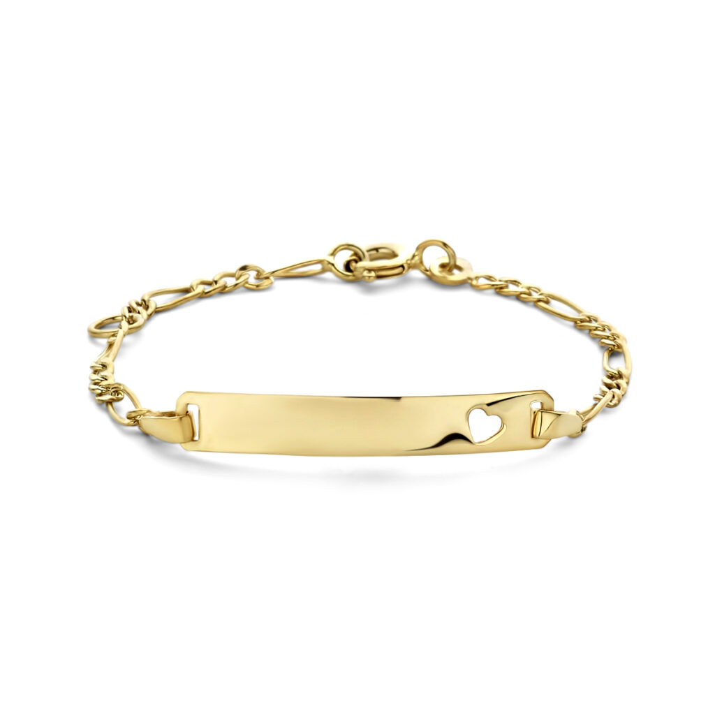 9k graveerarmband hart plaat 4,0 mm