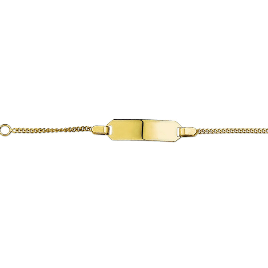 graveerarmband gourmette 4-zijdes geslepen plaat 5 mm
