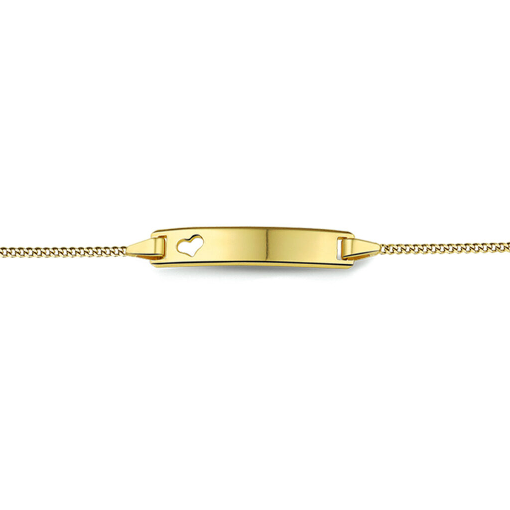 9k graveerarmband hart plaat 5,0 mm