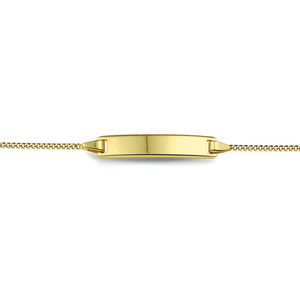 9k graveerarmband gourmet plaat 5,0 mm
