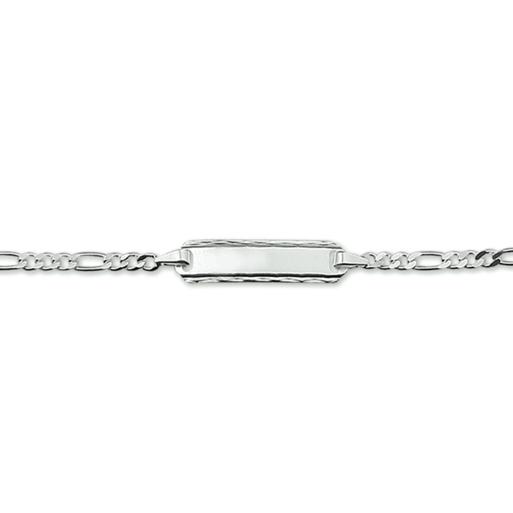 graveerarmband figaro plaat 5,0 mm