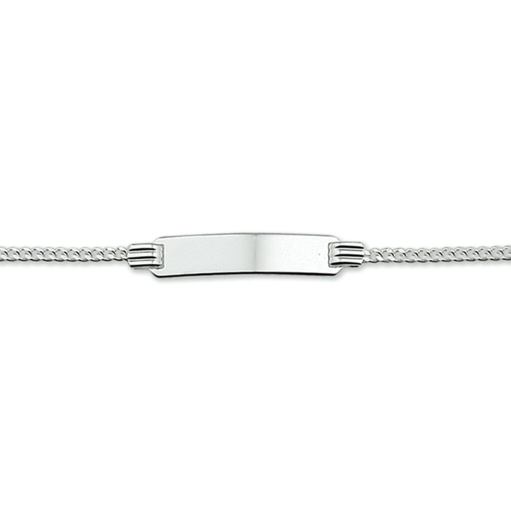 graveerarmband gourmette 4-zijdes geslepen plaat 4,8 mm