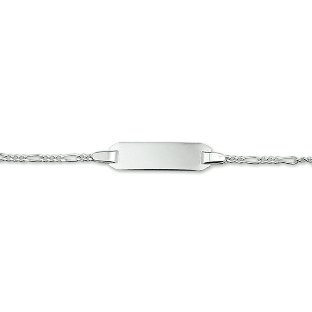 graveerarmband figaro plaat 5,0 mm
