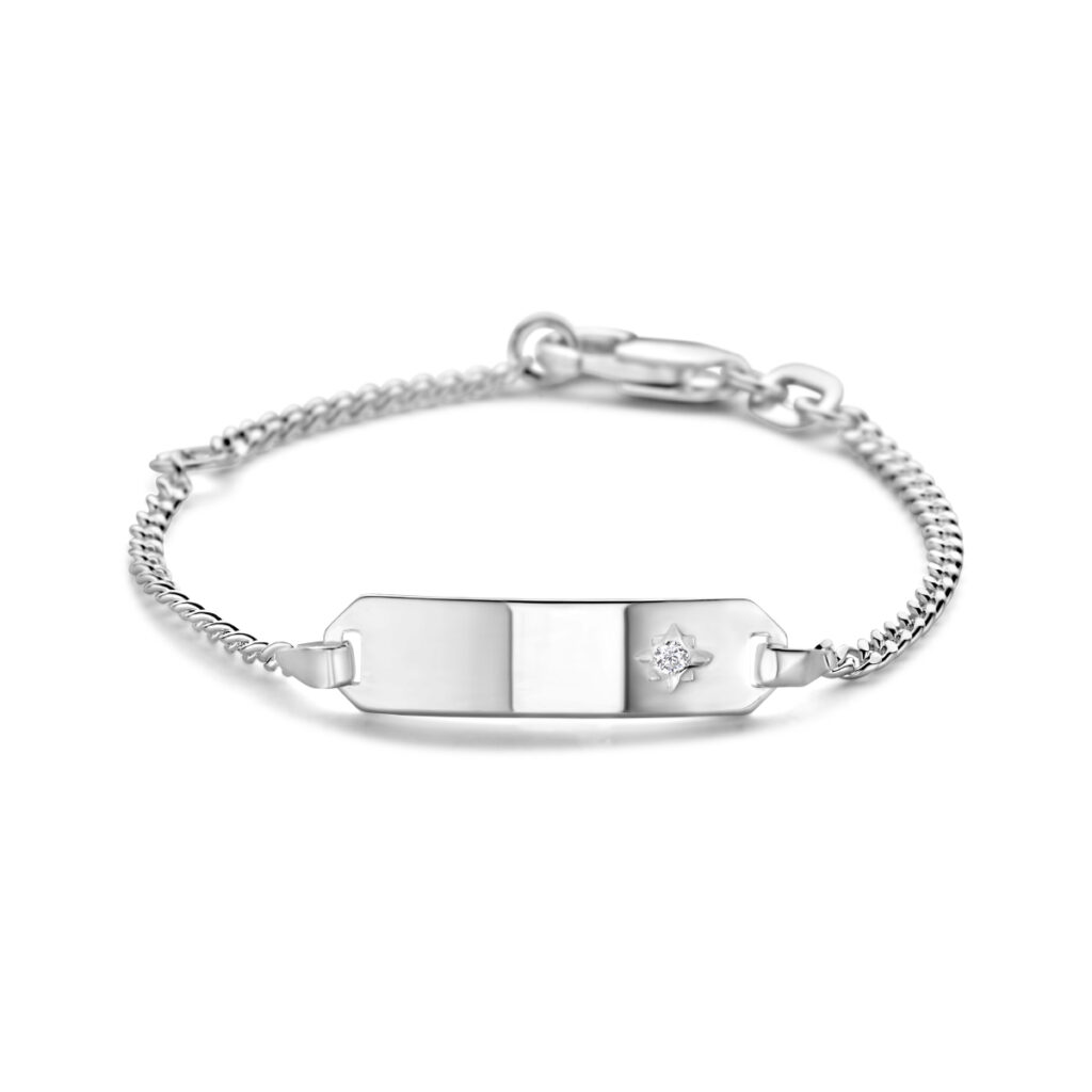 graveerarmband zirkonia gourmet plaat 5,0 mm