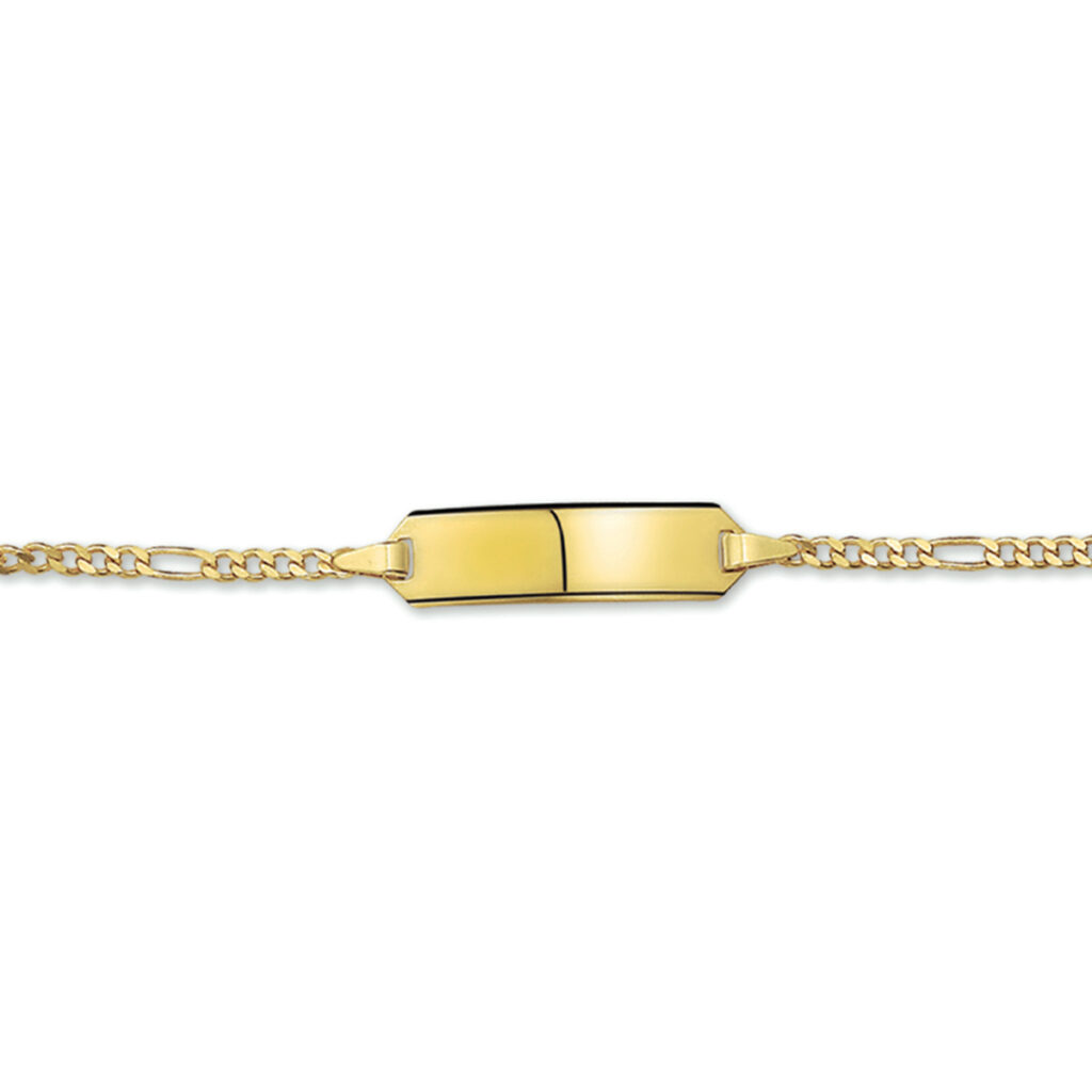 graveerarmband figaro plaat 5,0 mm