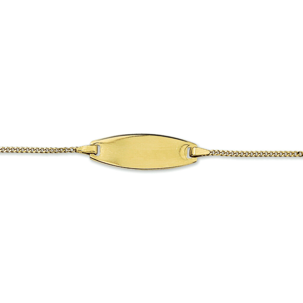 graveerarmband gourmette 4-zijdes geslepen plaat 7,5 mm