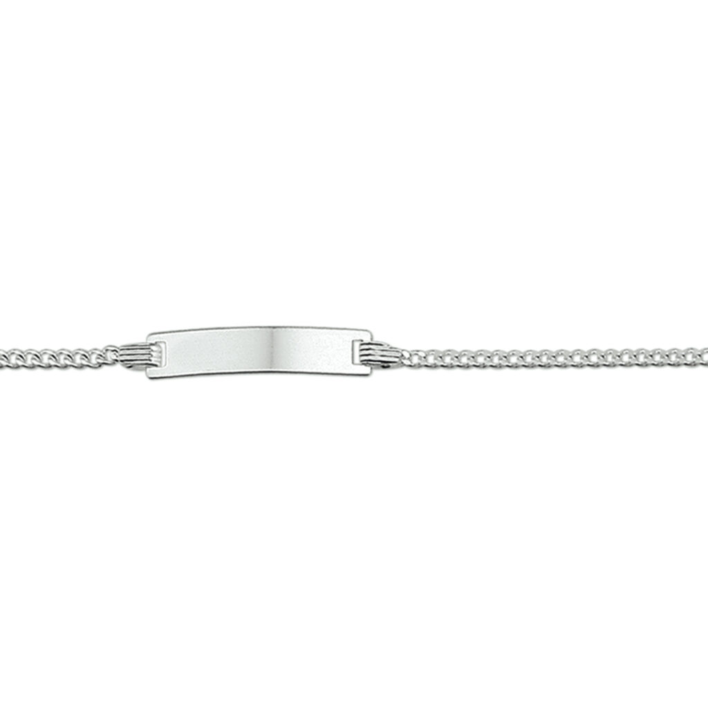 graveerarmband gourmette 4-zijdes geslepen plaat 4,2 mm