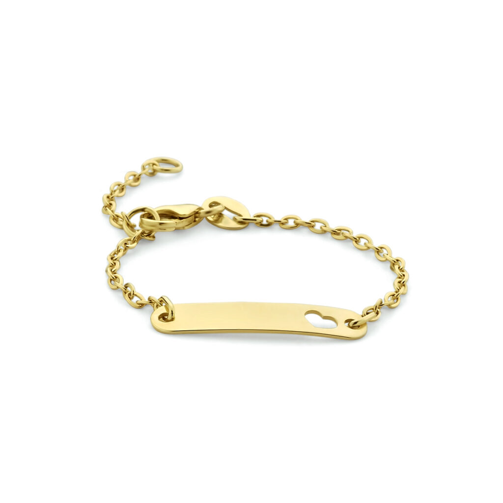 graveerarmband hart plaat 4,0 mm