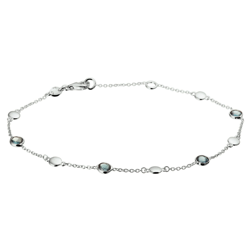 armband london blue topaas 17 + 2 cm