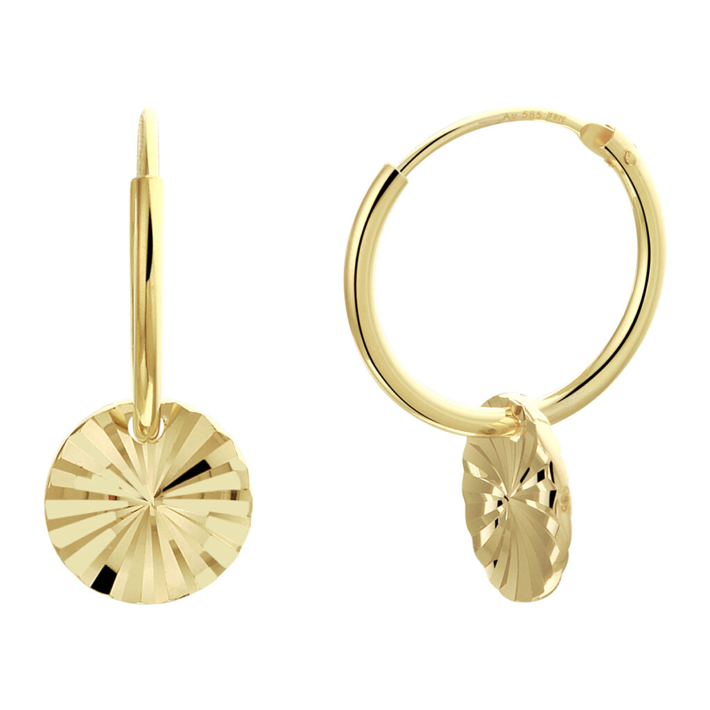 oorringen rondje gediamanteerd