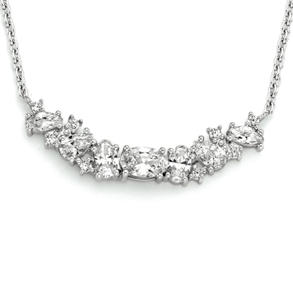 collier zirkonia 42 + 3 cm