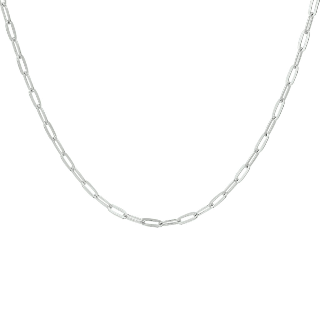 collier paperclip platte buis 2,4 mm 41 + 4 cm