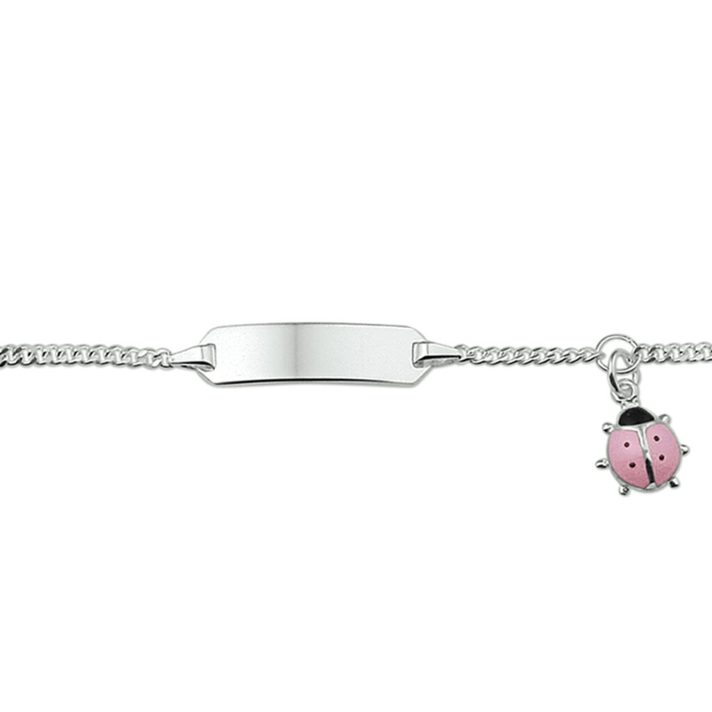 graveerarmband lieveheersbeestje plaat 5,0 mm