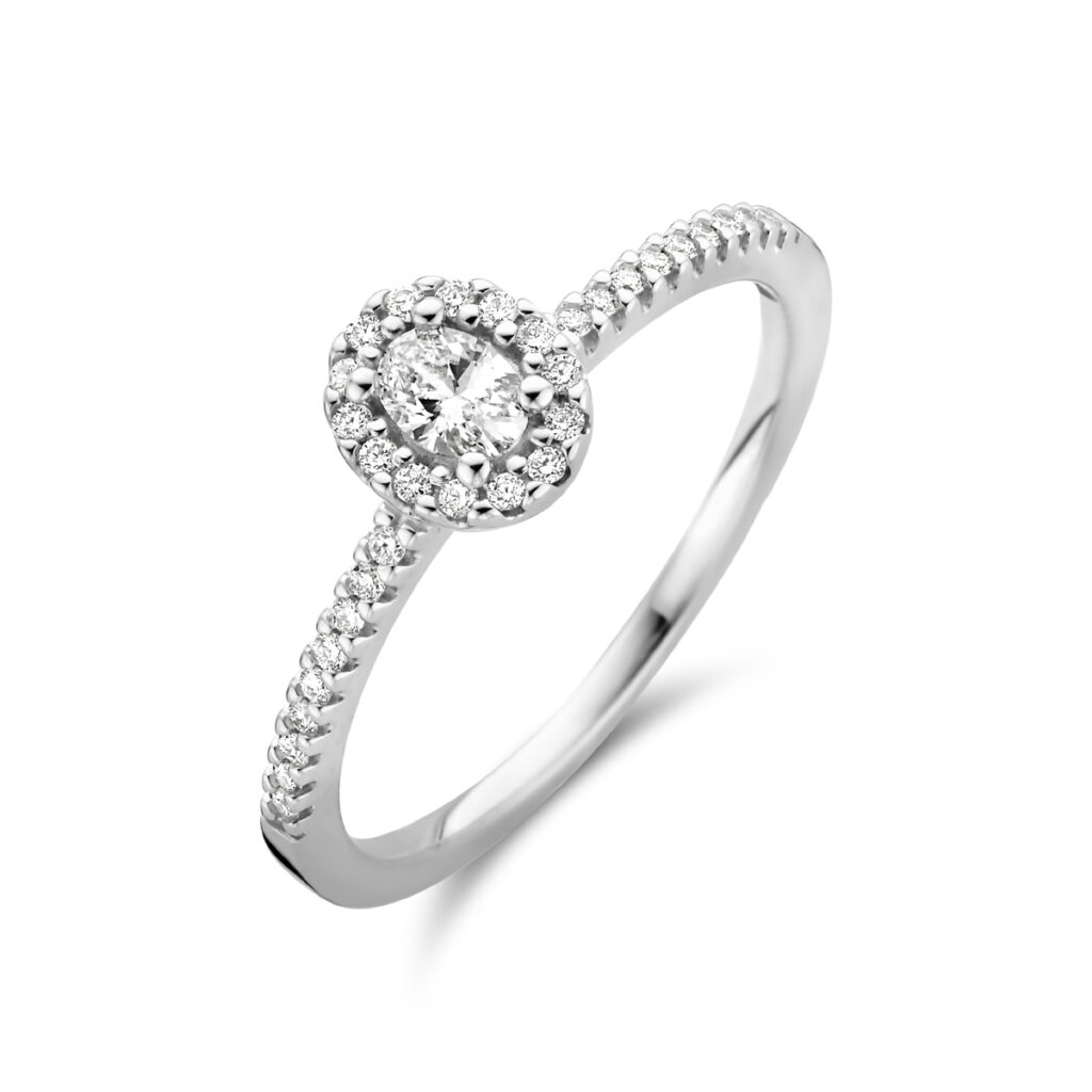ring diamant 0.28ct h si halo