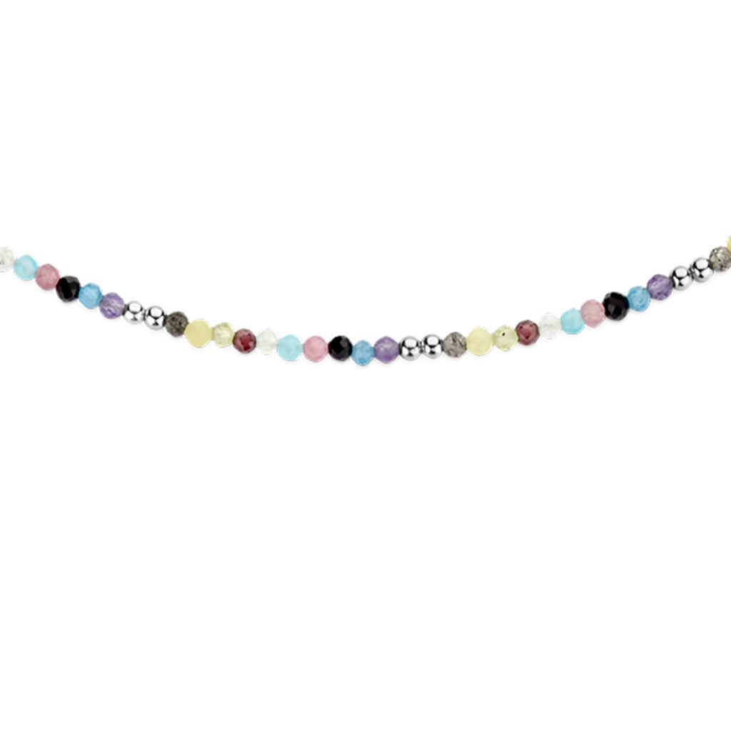 collier natuurlijke kleurstenen 40 + 4 cm
