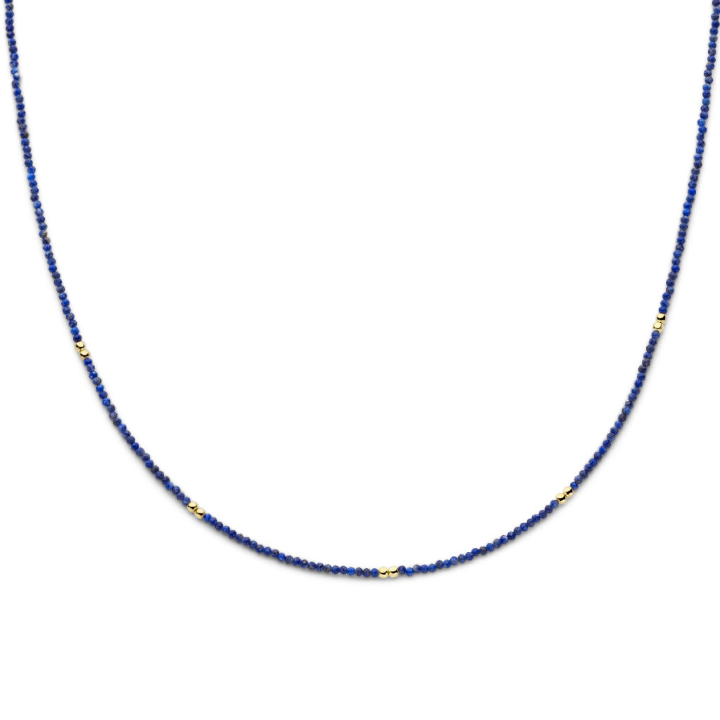 collier lapis 40 + 4 cm 1 micron