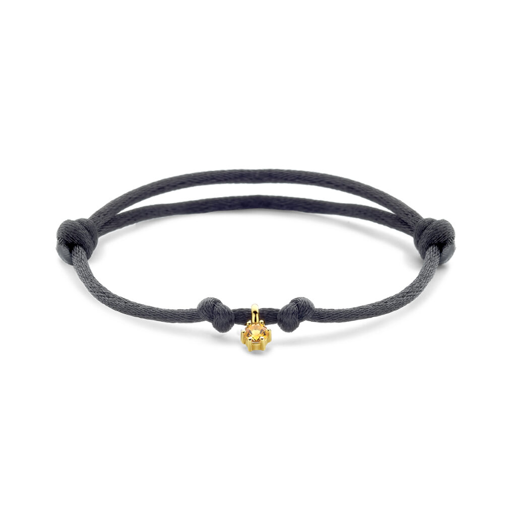 armband satijn met geboortesteen 13 - 26 cm