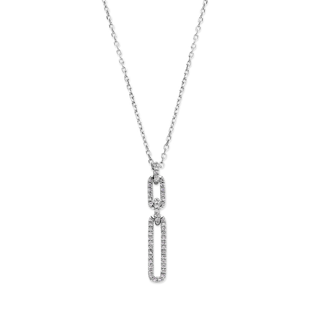 collier diamant 40 + 2 cm 0.12ct h si