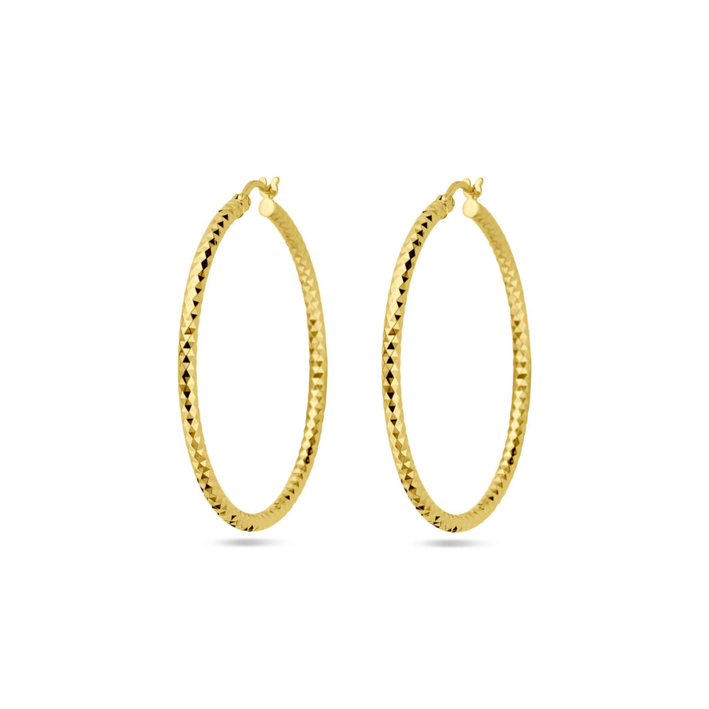 oorringen 2,5 mm ronde buis gediamanteerd 1 micron