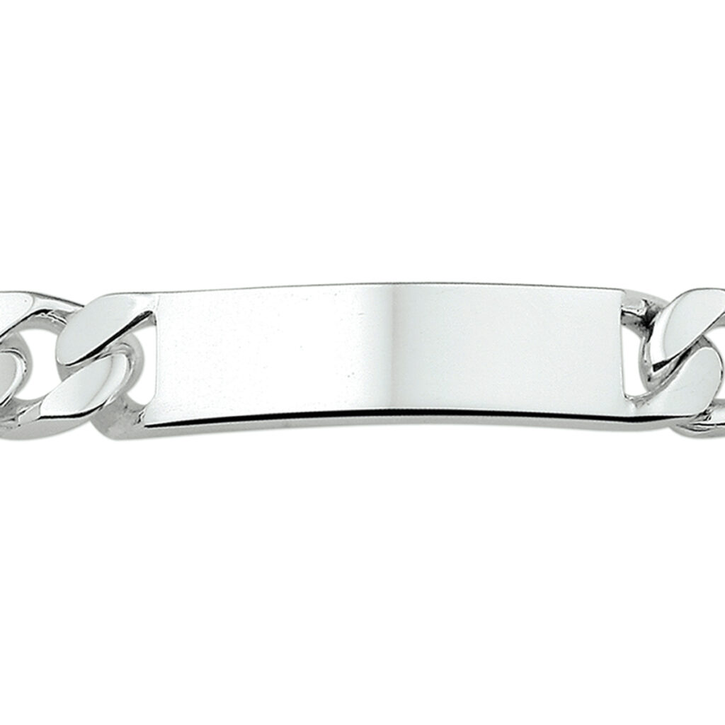 graveerarmband gourmette plaat 12 mm 22 cm