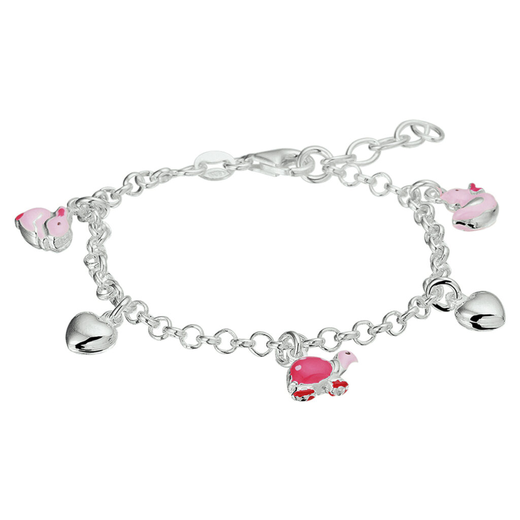 armband hart en dieren 13 + 2 cm