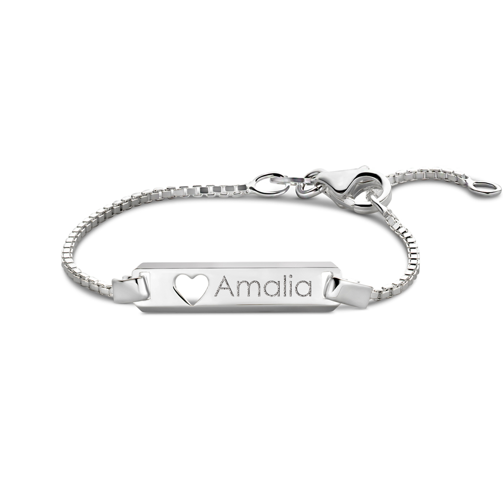 Baby armband van zilver met gravure - Names4ever