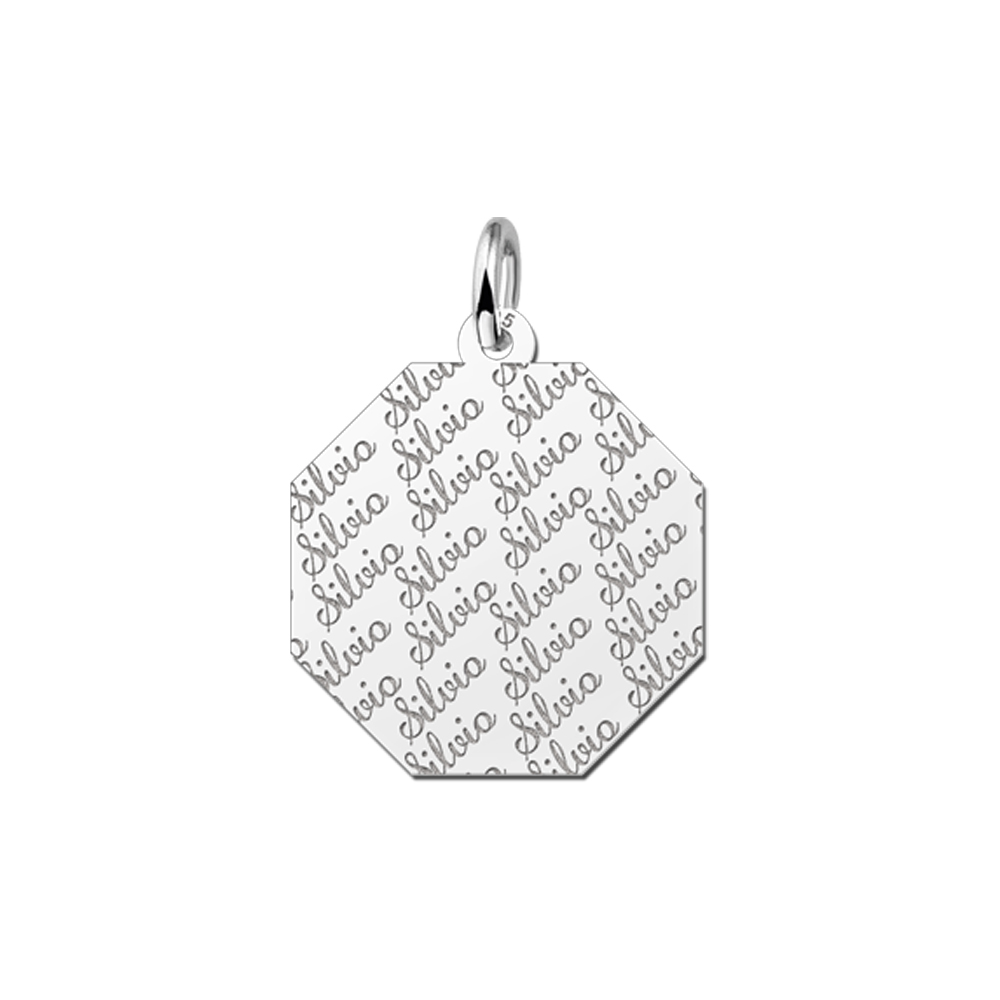 Graveerplaat met naam gravure en bloemetjes rand - Names4ever