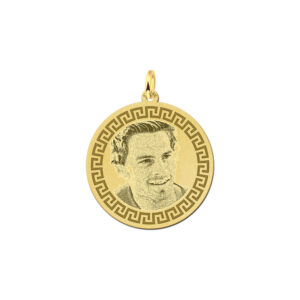 Gouden Fotogravure Hanger met Meander Rand van Names4ever