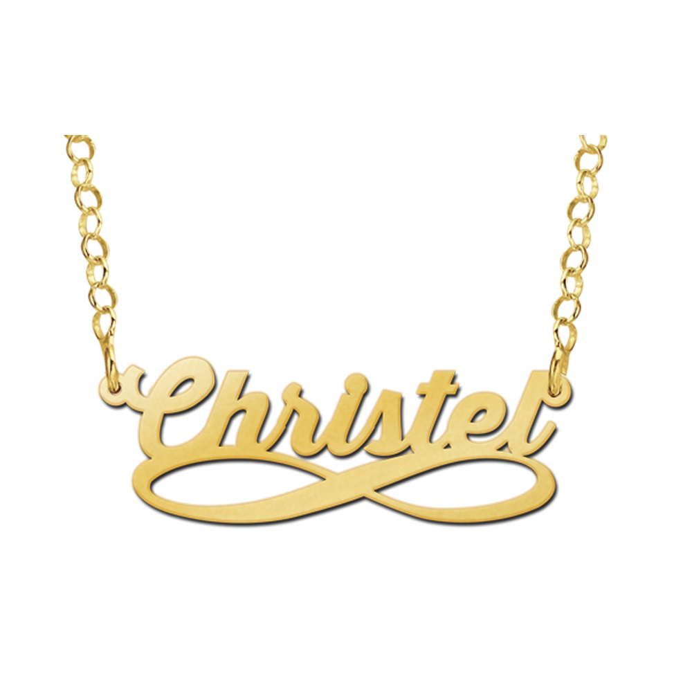 Names4ever Vergulde Christel Naamketting