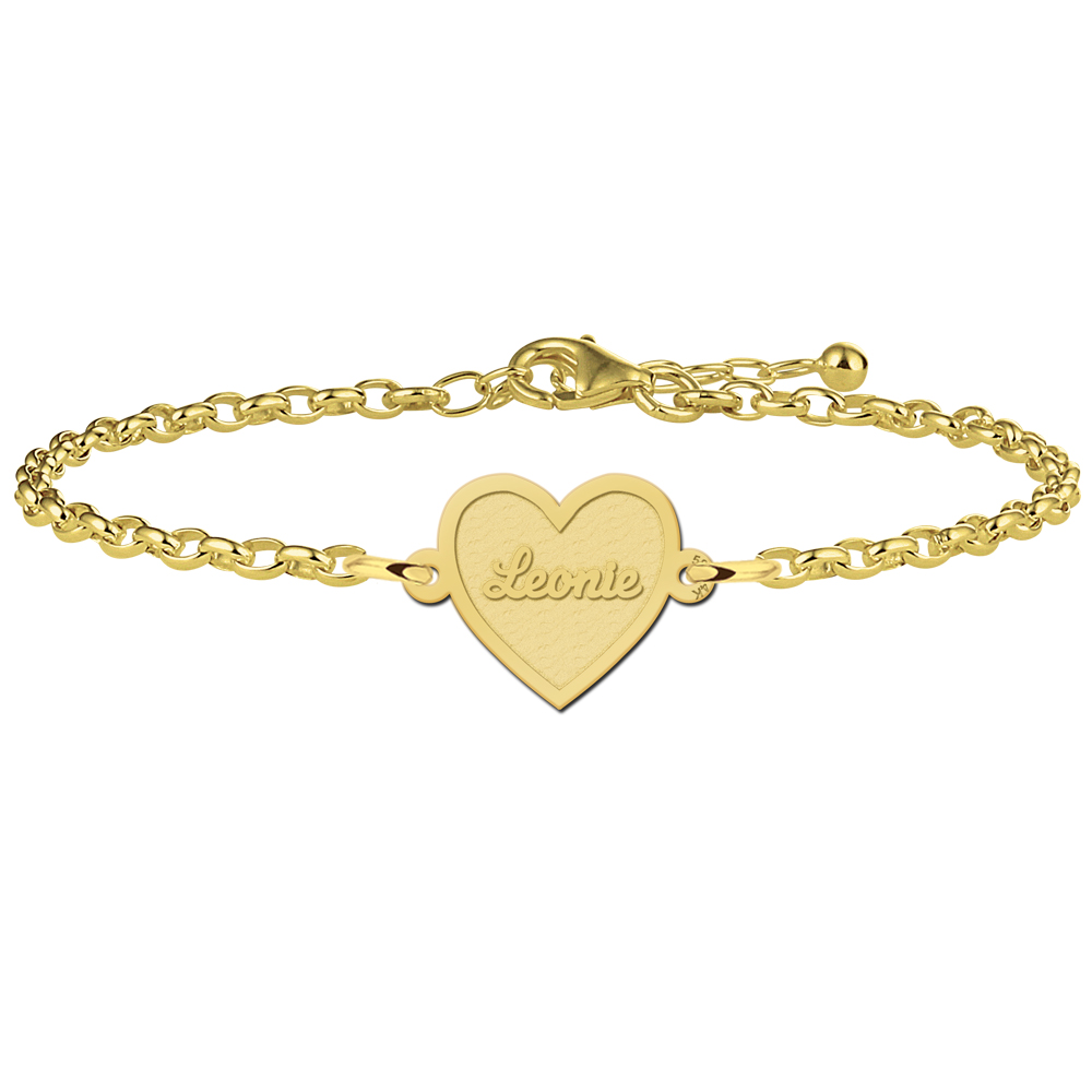 Names4ever Armband met Naamhartje van Goud