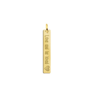 Verticale Bar Ketting Hanger met Gravure - Afbeelding / Logo