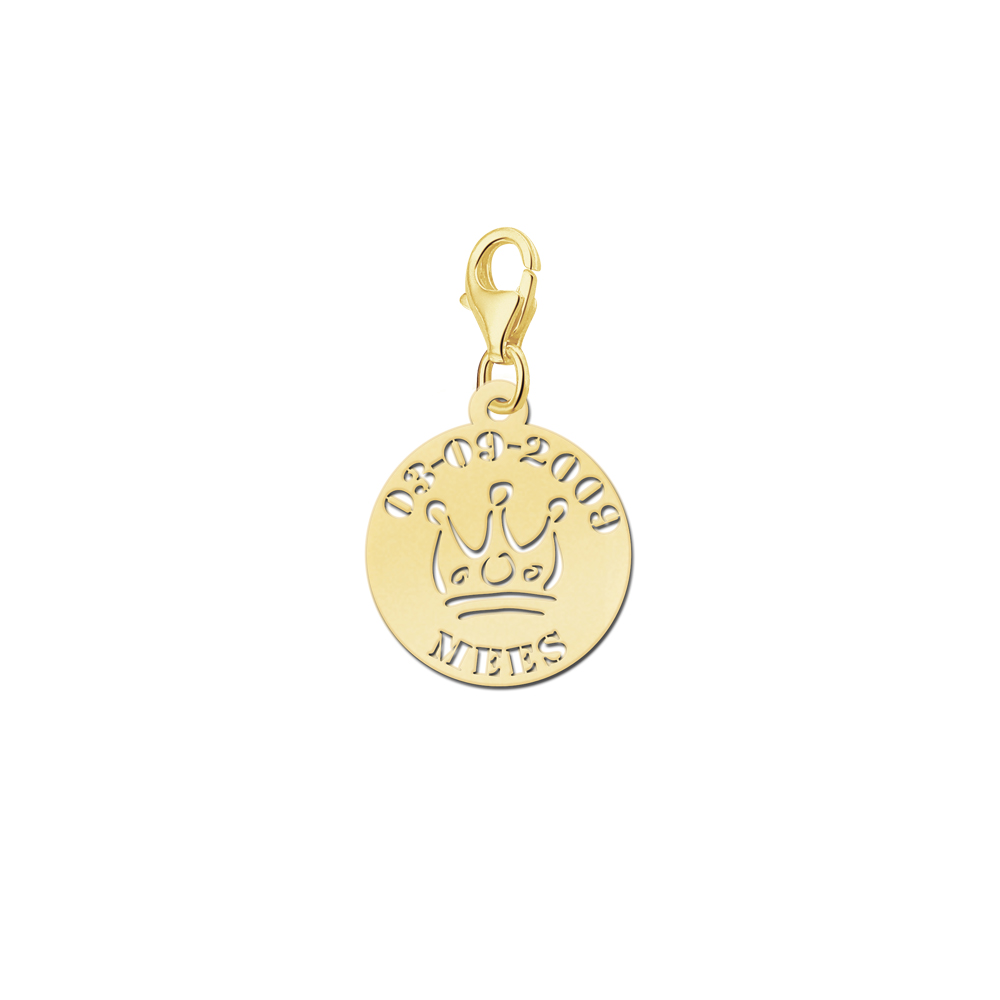 Names4ever Kroontje Naambedel van Goud GNB28
